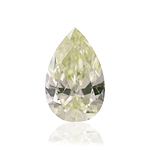 0.51 Carat Fancy Light Green Yellow Pear Diamond SI2 GIA