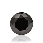 3.74 Carat Fancy Black Round Brillant Diamond  GIA