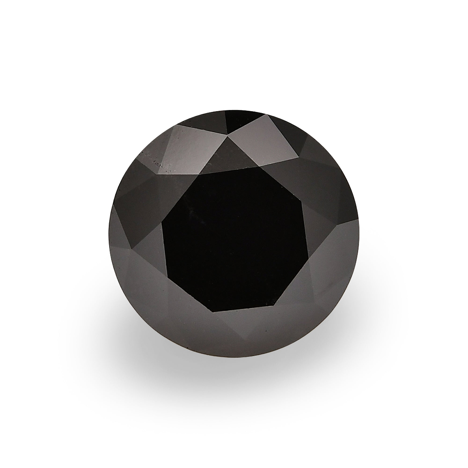 3.74 Carat Fancy Black Round Brillant Diamond  GIA