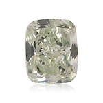 1.21 Carat Fancy Yellowish Green Cushion Diamond VS2 GIA