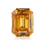 0.22 Carat Fancy Deep Yellow Orange Emerald Diamond (I1) GIA