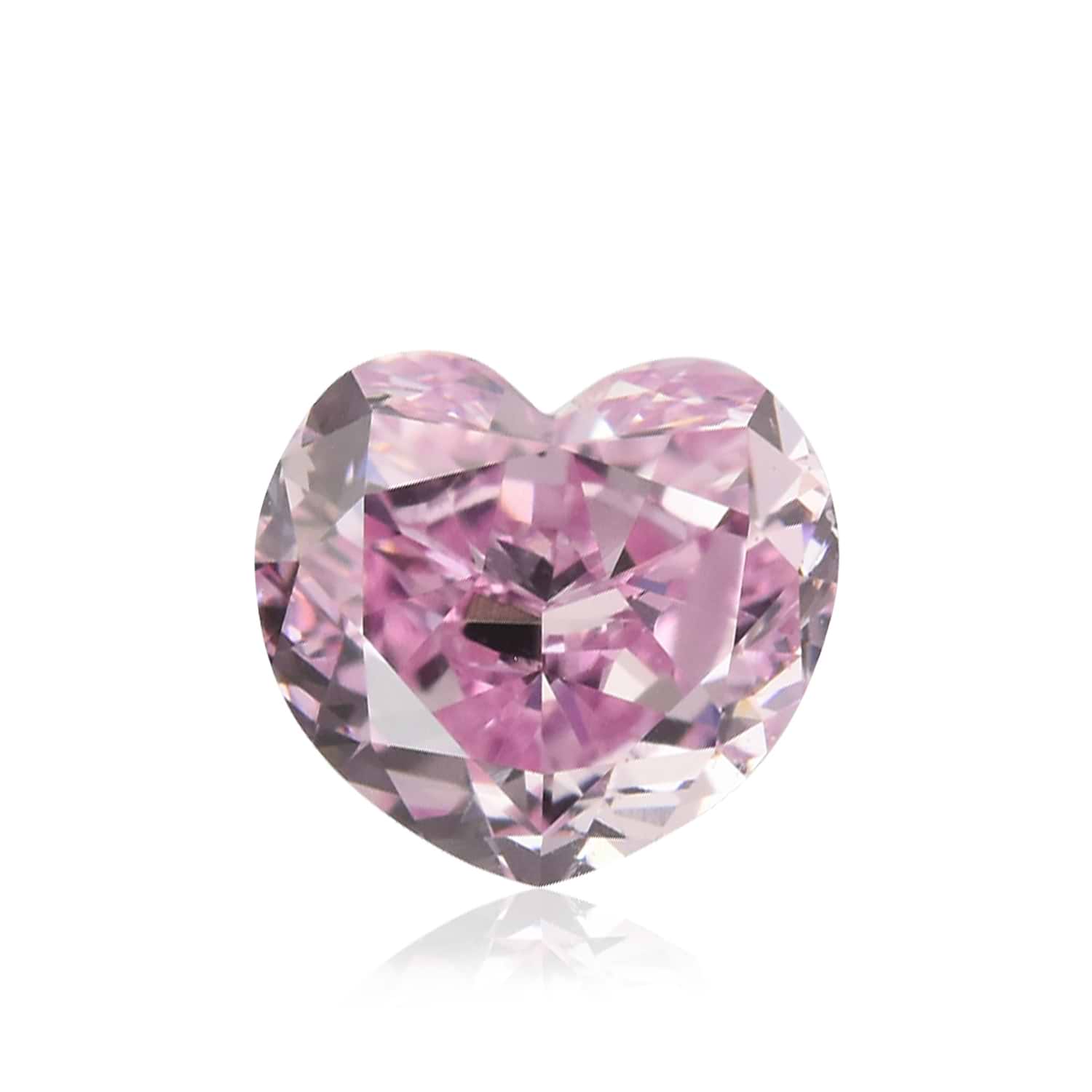 0.27 Carat Fancy Intense Purple Pink HEART Diamond VS2 GIA