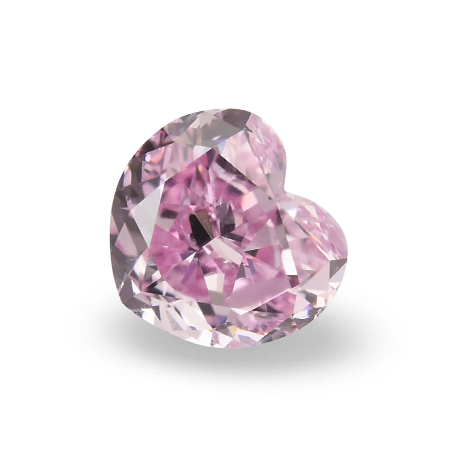 0.27 Carat Fancy Intense Purple Pink HEART Diamond VS2 GIA