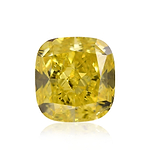 3.00 Carat Fancy Vivid Yellow Cushion Diamond SI2 GIA