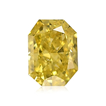 0.43 Carat Fancy Vivid Yellow Radiant Diamond VS2 GIA