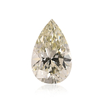 2.21 Carat Light Green Yellow Pear Diamond VS1 GIA