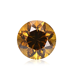 0.74 Carat Fancy Deep Brownish Yellowish Orange Round Brillant Diamond SI2 GIA