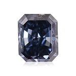 0.20 Carat Fancy Deep Grayish Blue Radiant Diamond VS1 GIA