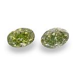 1.62 Carat Fancy Vivid Yellowish Green Oval Diamonds (SI2)