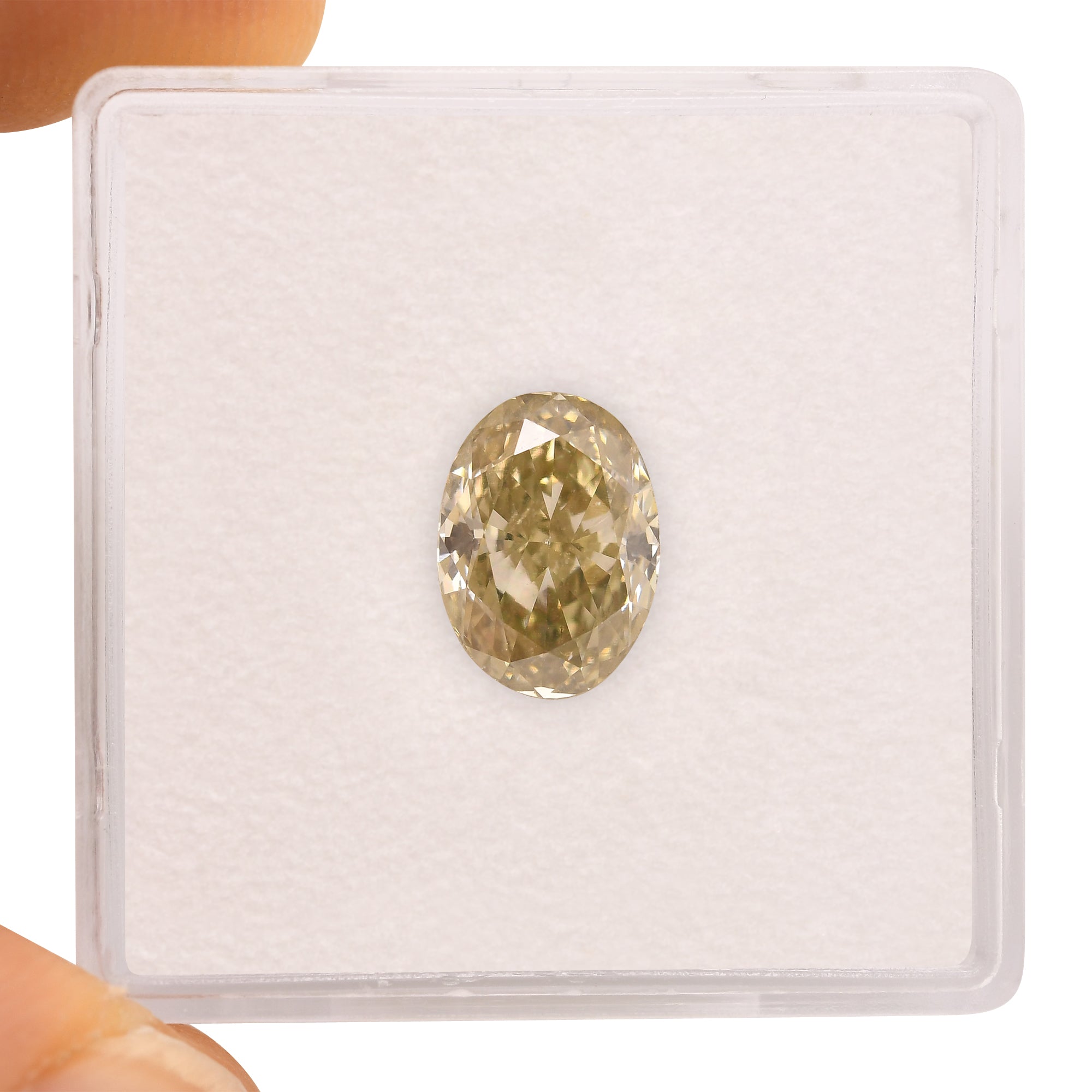 0．160ct FANCY BROWNISH GREENISH