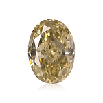 2.03 Carat Fancy Brownish Greenish Yellow Oval Diamond VS2 GIA