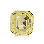 0.39 Carat Fancy Yellow Asscher Diamond (SI2)