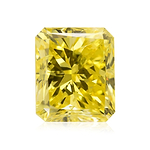 1.01 Carat Fancy Vivid Yellow Radiant Diamond (I1) GIA