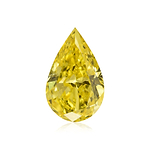 0.71 Carat Fancy Vivid Yellow Pear Diamond SI2 GIA