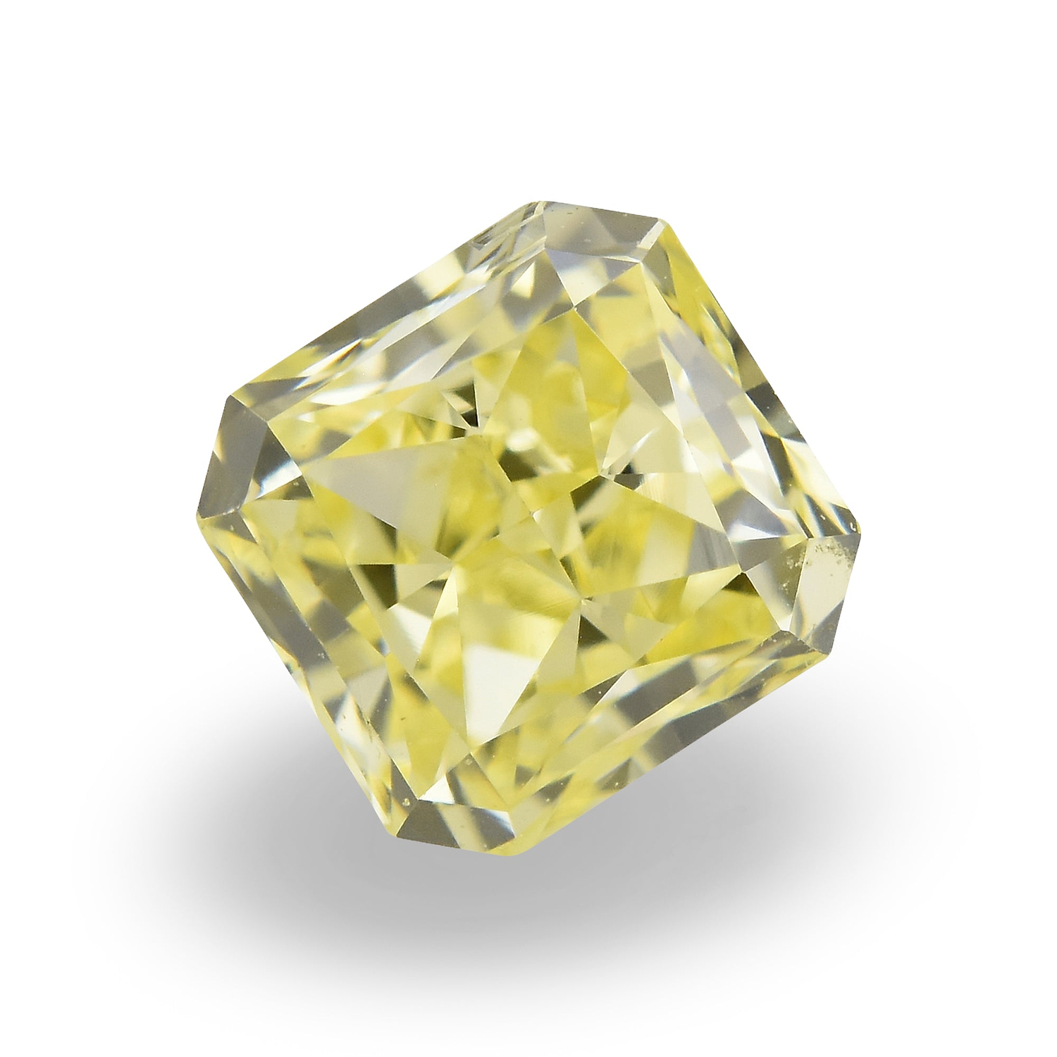0.43 Carat Fancy Yellow Radiant Diamond (SI1) GIA