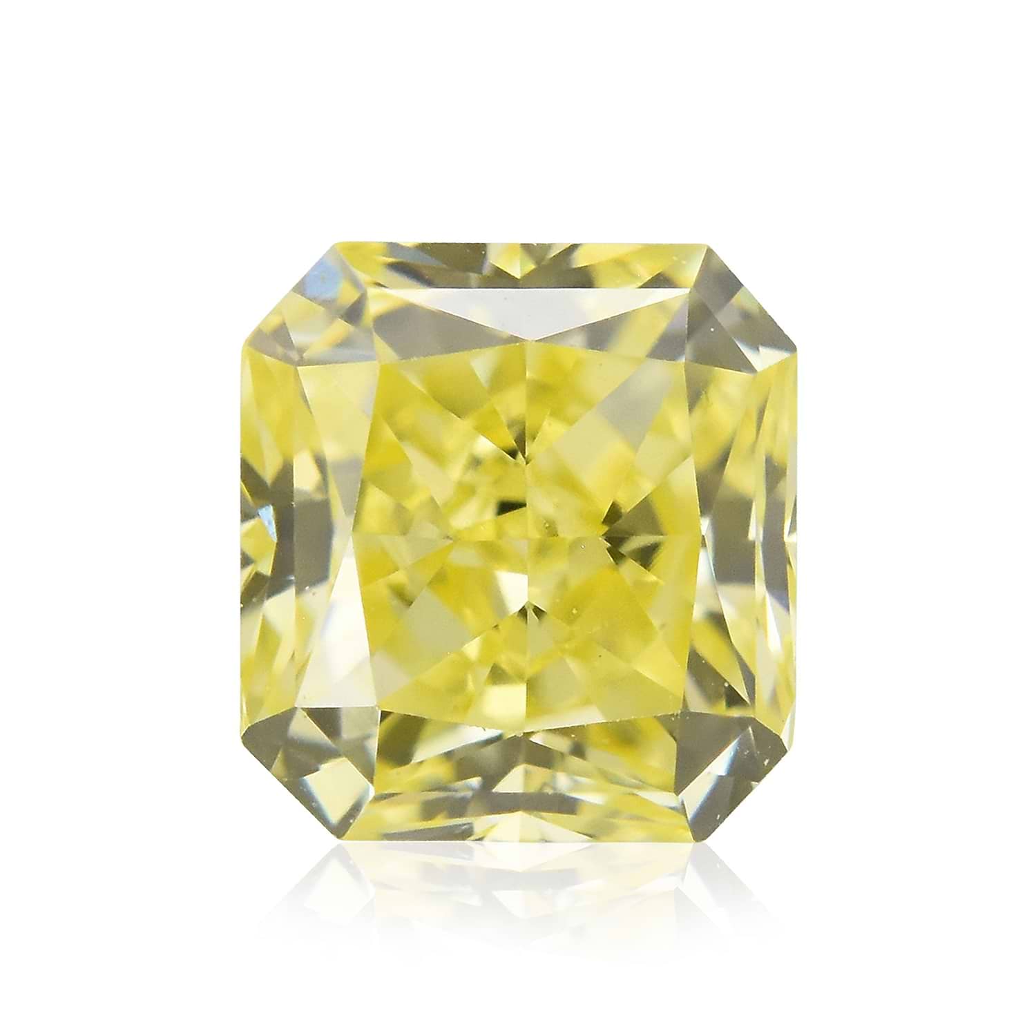 0.36 Carat Fancy Yellow Radiant Diamond (VS1) GIA