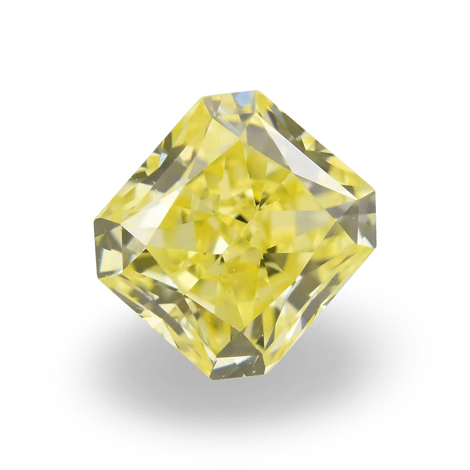 0.36 Carat Fancy Yellow Radiant Diamond (VS1) GIA