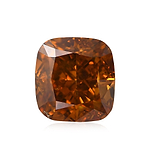 1.01 Carat Fancy Deep Yellowish Orange Cushion Diamond SI2 GIA