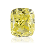 0.41 Carat Fancy Intense Yellow Cushion Diamond VS2 IGI