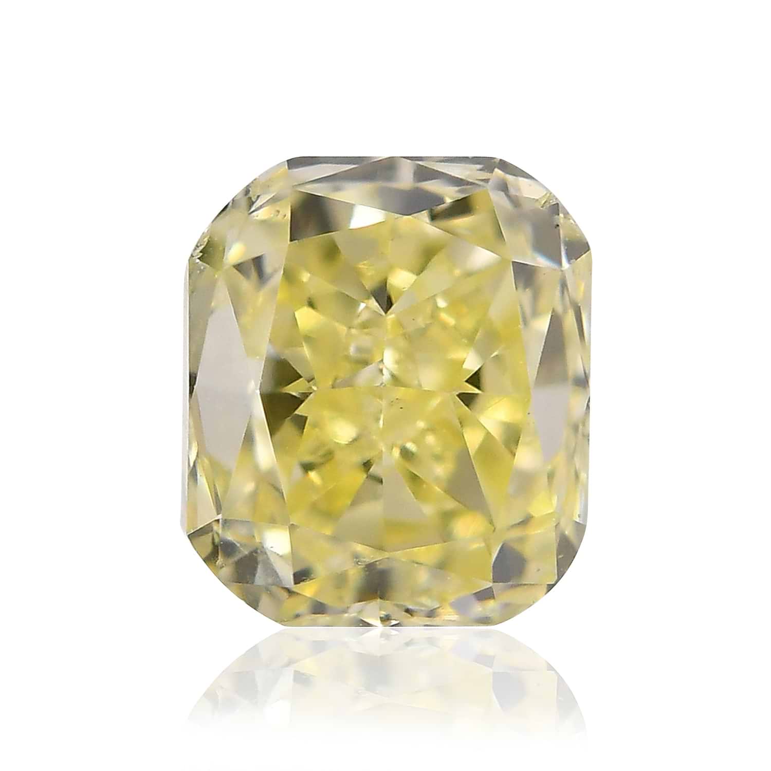 0.49 Carat Fancy Yellow Radiant Diamond VS1 IGI