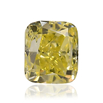 0.47 Carat Fancy Intense Yellow Cushion Diamond VS1 IGI