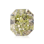 1.34 Carat Fancy Yellow Green Radiant Diamond (I2) GIA