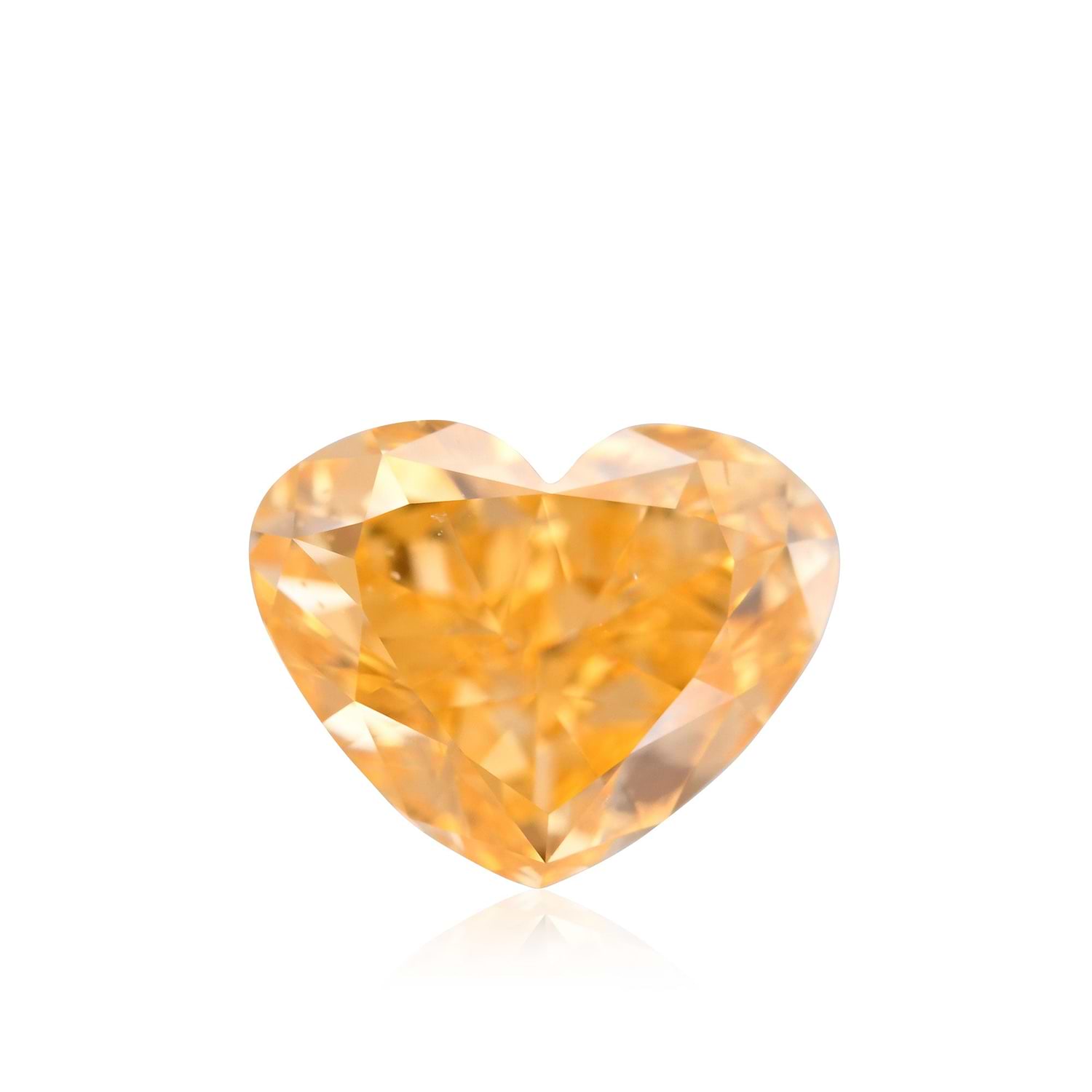 1.01 Carat Fancy Vivid Yellowish Orange HEART Diamond SI1 GIA