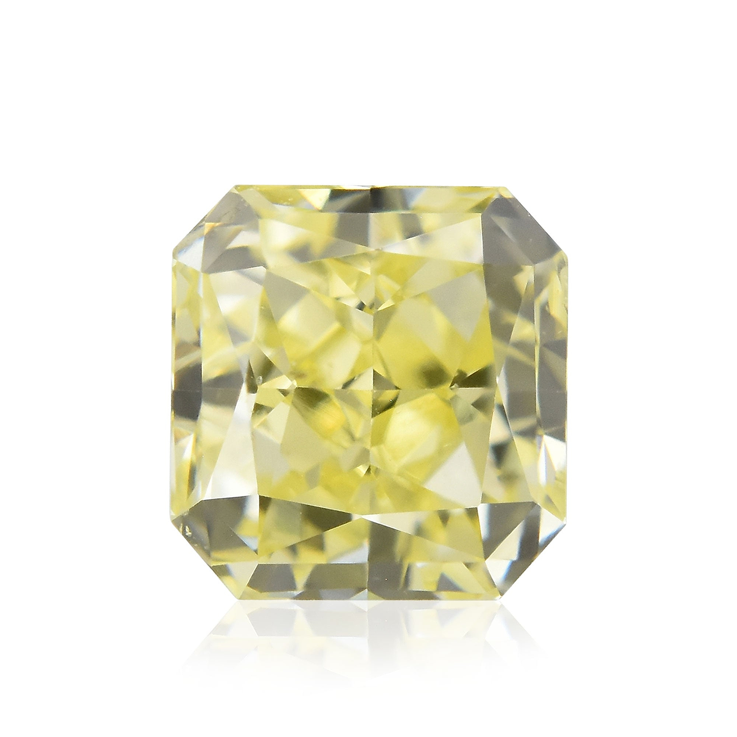 0.40 Carat Fancy Intense Yellow Radiant Diamond SI1 IGI