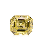 0.43 Carat Fancy Yellow Asscher Diamond (SI)
