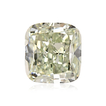 0.88 Carat Fancy Intense Yellowish Green Cushion Diamond VS2 GIA