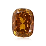 1.77 Carat Fancy Deep Brownish Yellowish Orange Cushion Diamond I1 GIA