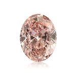 0.65 Carat Fancy Orangy Pink Oval Diamond SI1 GIA