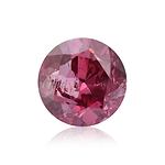 0.90 Carat Fancy Purplish Red Round Brillant Diamond I3 GIA