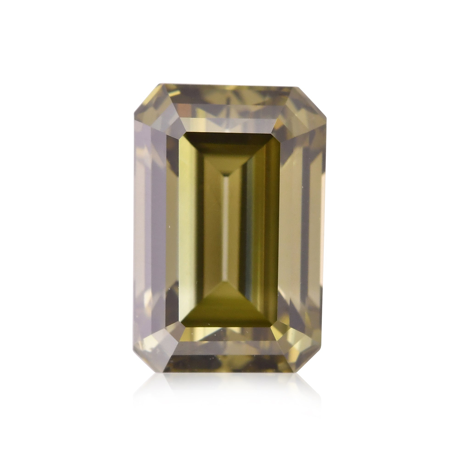 1.10 Carat Fancy Dark Gray Greenish Yellow Emerald Diamond SI1 GIA