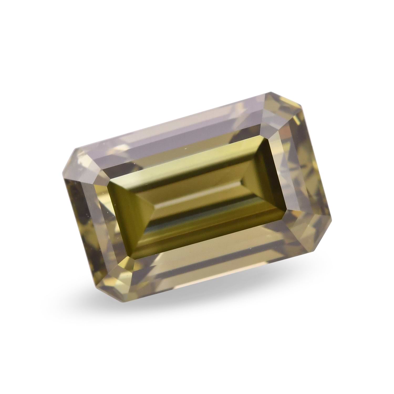 1.10 Carat Fancy Dark Gray Greenish Yellow Emerald Diamond SI1 GIA