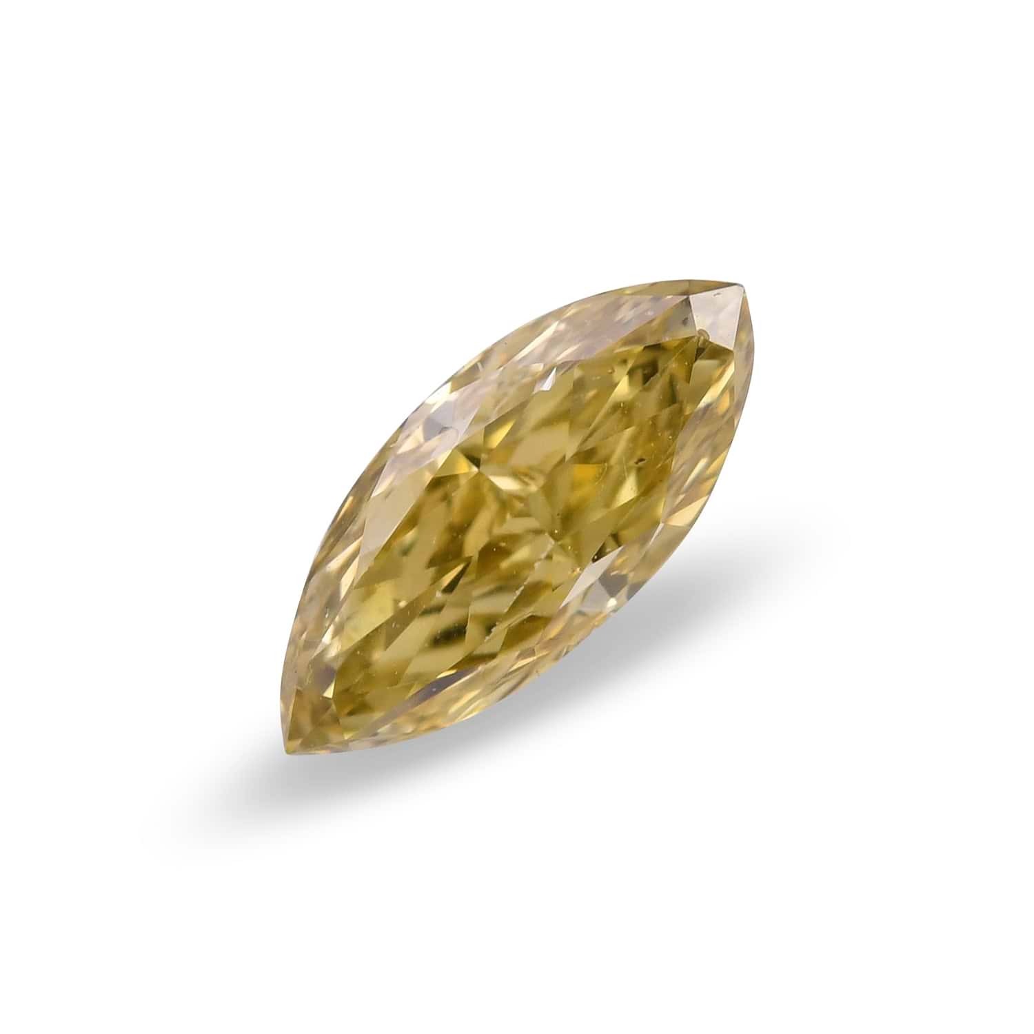 0.50 Carat Fancy Deep Brownish Greenish Yellow Marquise Diamond SI1 GIA