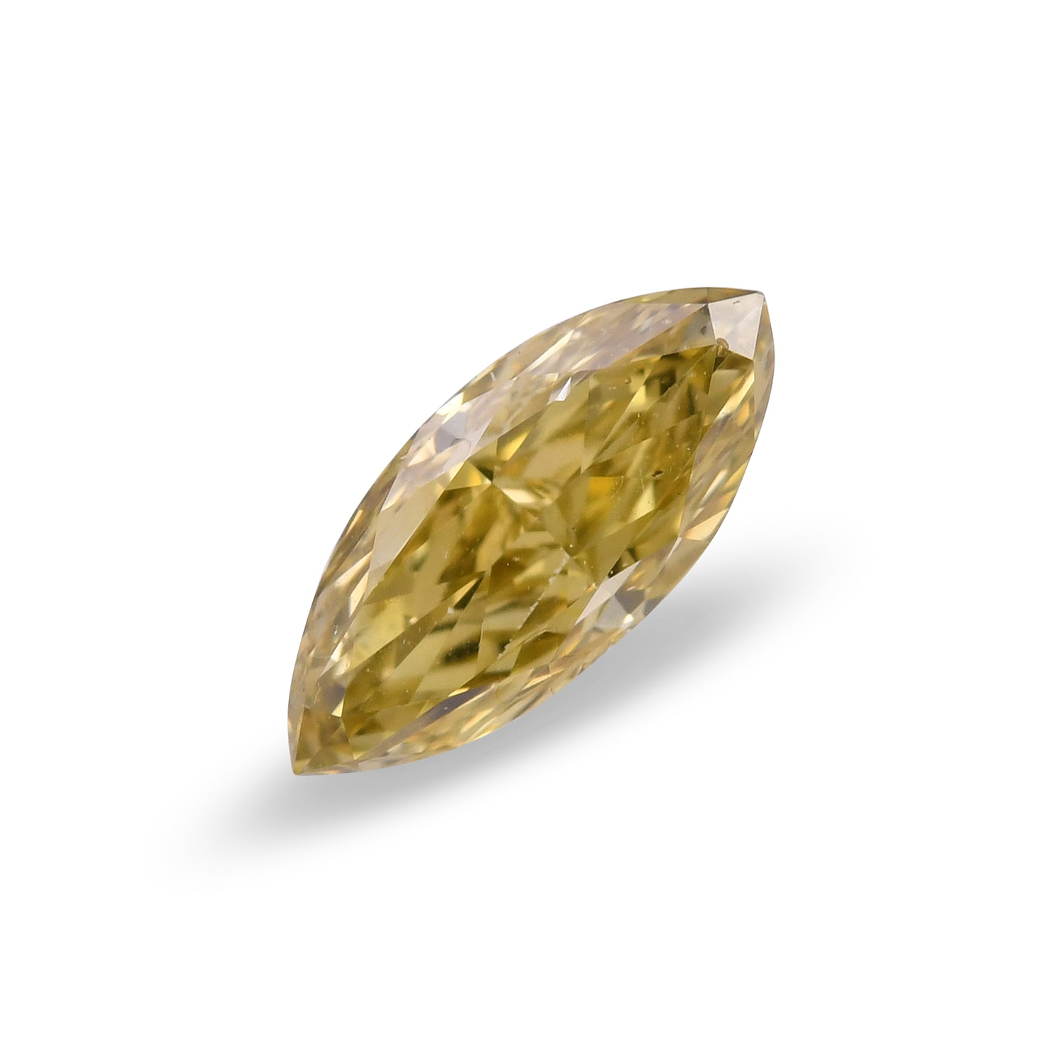 0.50 Carat Fancy Deep Brownish Greenish Yellow Marquise Diamond SI1 GIA