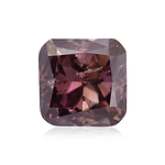 0.42 Carat Fancy Dark Pink Brown Radiant Diamond (I1) GIA