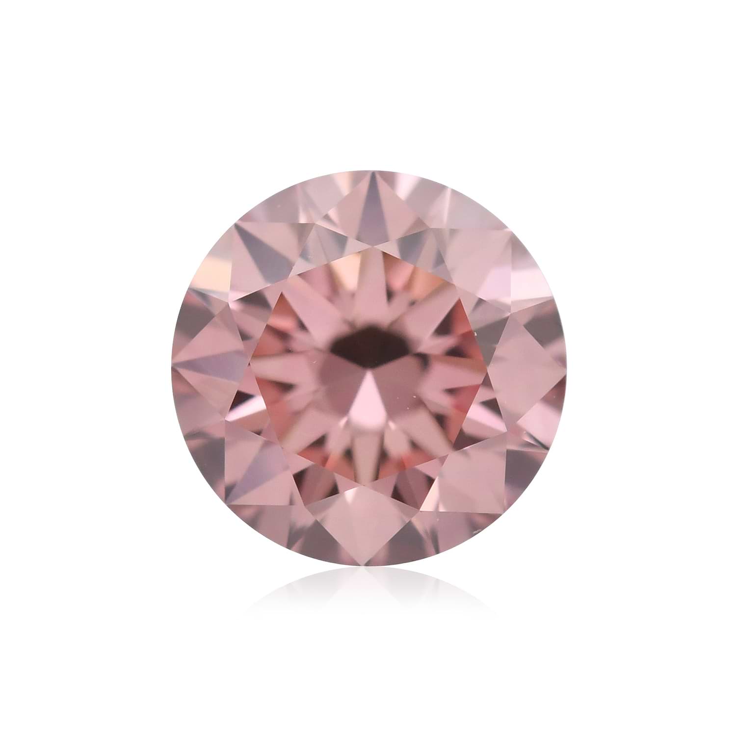 0.40 Carat Fancy Intense Orangy Pink Round Brilliant Argyle Diamond VS1
