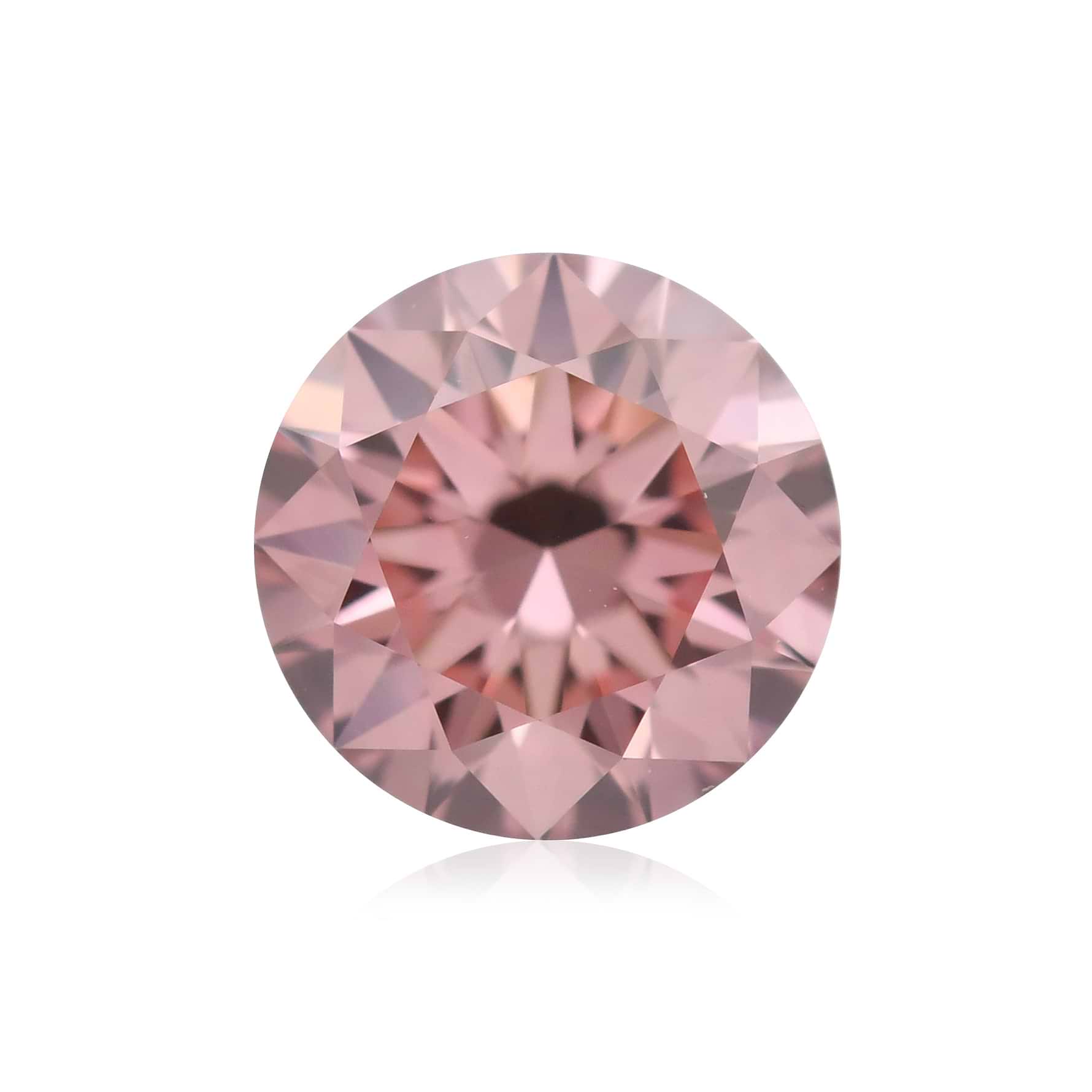 0.40 Carat Fancy Intense Orangy Pink Round Brilliant Argyle Diamond VS1