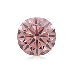 0.52 Carat Fancy Intense Orangy Pink Round Brilliant Argyle Diamond VVS2