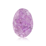 0.40 Carat Fancy Intense Pink Purple Oval Diamond (I2) GIA