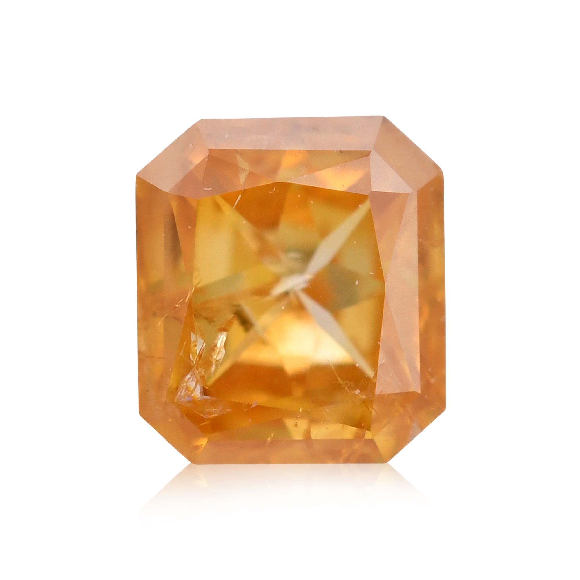 人気ブランドの新作 Intense Fancy Carat 0.29 Yellow (I1 Diamond Radiant Orange ダイヤモンド