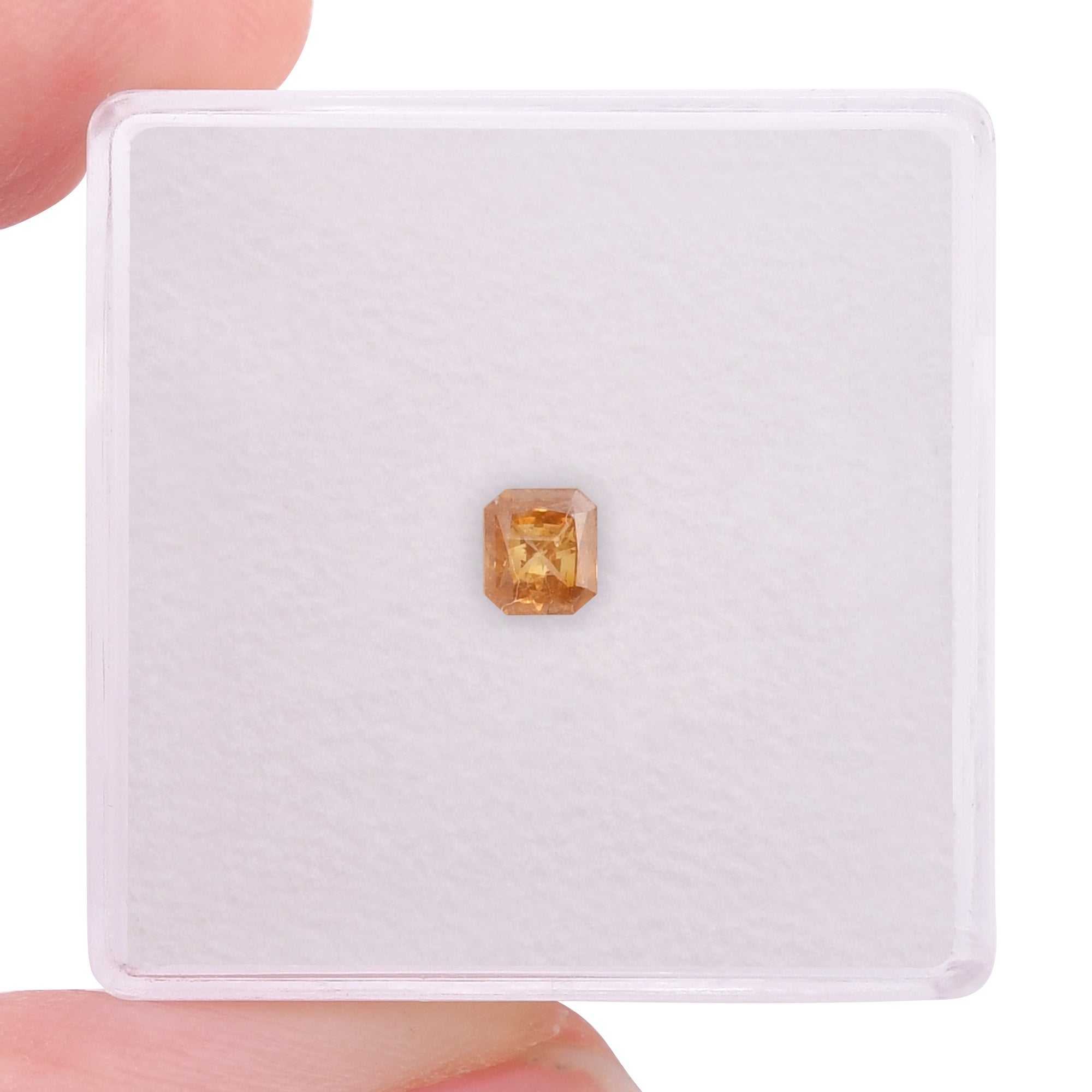 0.29 Carat Fancy Intense Yellow Orange Radiant Diamond (I1