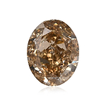 3.25 Carat Fancy Brown Yellow Oval Diamond SI2 GIA