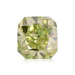 2.01 Carat Fancy Intense Yellow Green Radiant Diamond I1 GIA