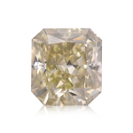 3.52 Carat Fancy Grayish Yellowish Green Radiant Diamond SI1 GIA