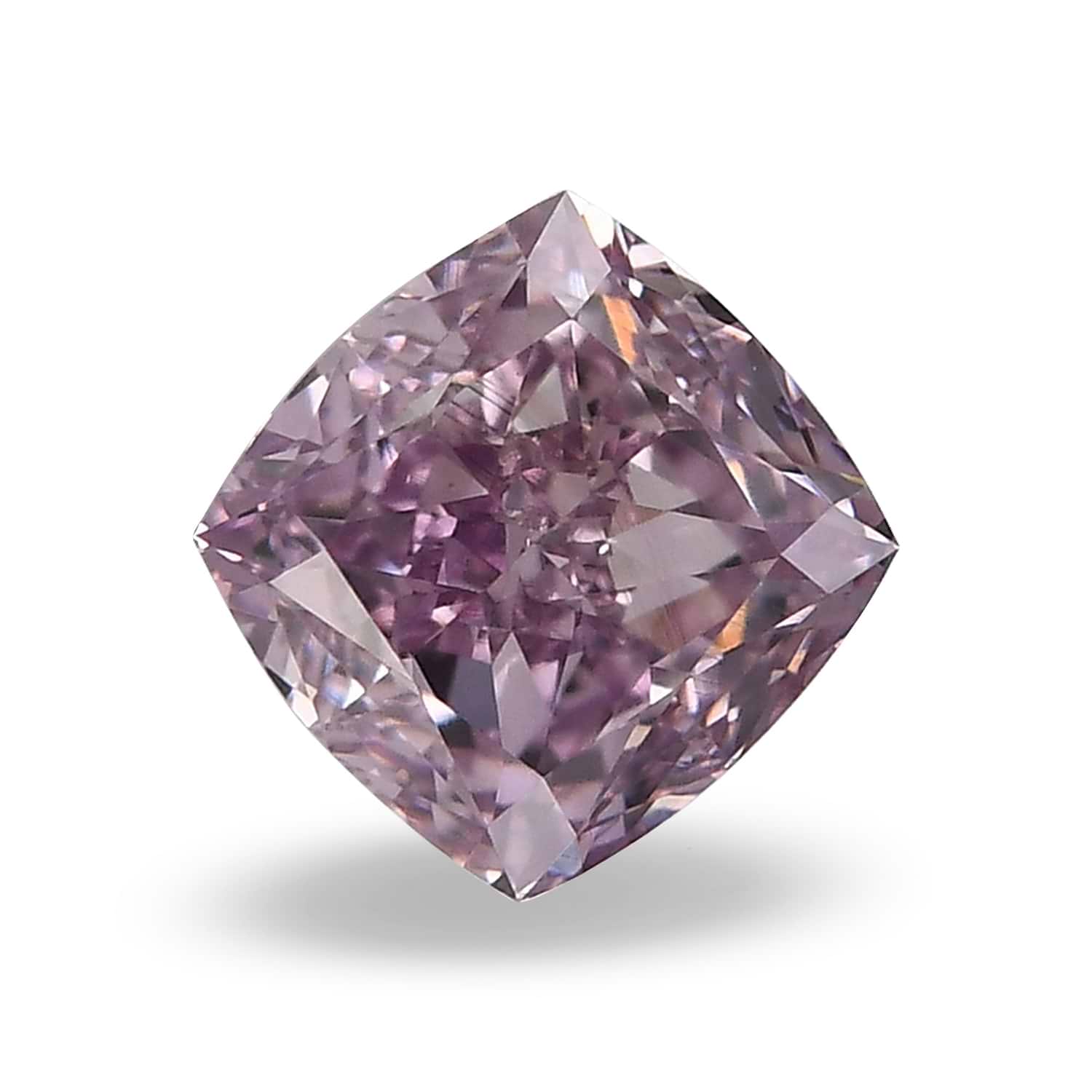 0.56 Carat Fancy Intense Purple Pink Cushion Diamond VS2 GIA