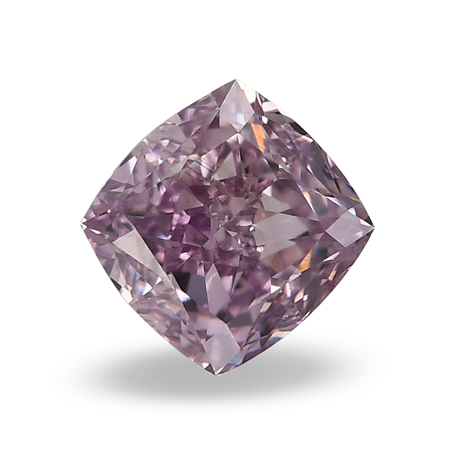 0.56 Carat Fancy Intense Purple Pink Cushion Diamond VS2 GIA