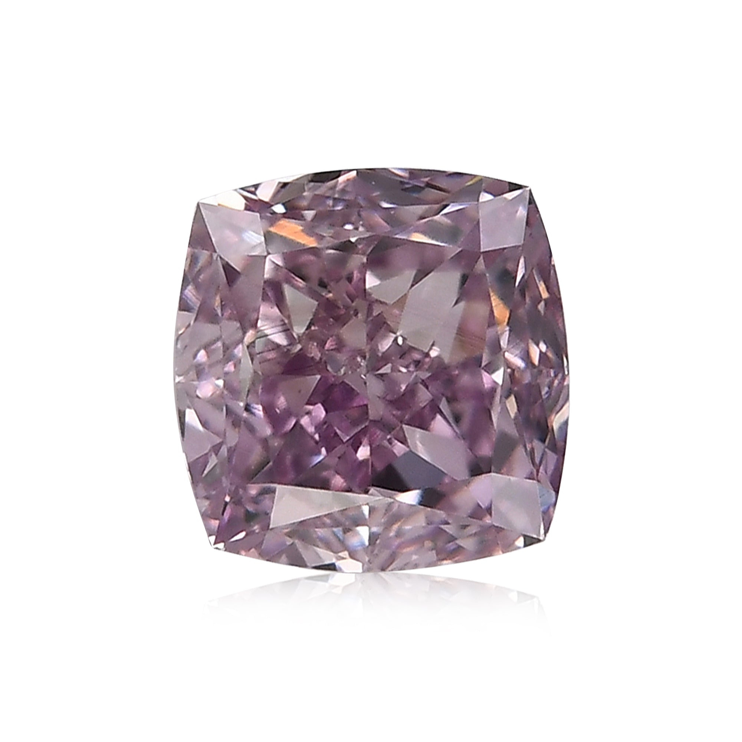 0.56 Carat Fancy Intense Purple Pink Cushion Diamond VS2 GIA